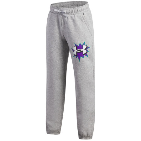 Pantaloni da bambino Under Armour UA B Rival FLC Graphics Jgr Mod Gray Light Heather