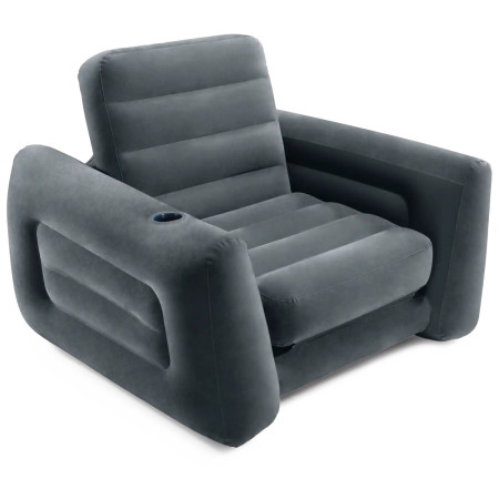 Sedia gonfiabile Intex Pull-out Chair grigio scuro grey