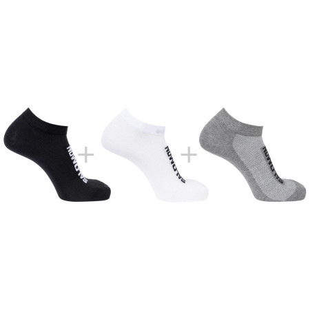Calze Salomon Everyday Lite Low 3-Pack nero/grigio Black / White / Frost Gray