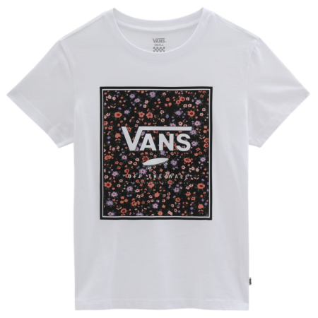 Maglietta da donna Vans Wm Boxed In Rose Crew bianco White