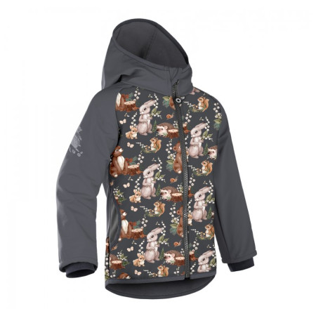Giacca softshell per bambini Unuo Softshell Basic Fleece grigio scuro