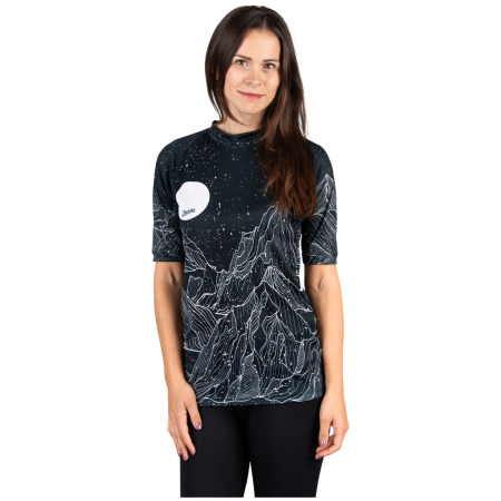 Maglietta sportiva da donna Drexiss All Diamond Beach Black Coolmax