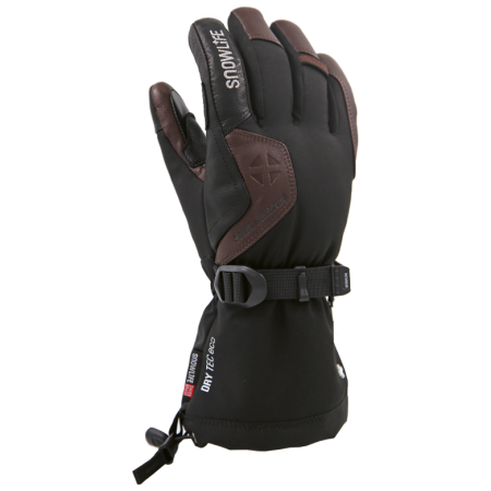 Guanti da sci da uomo SnowLife Capricorn DT Eco Glove nero/marrone black/brown