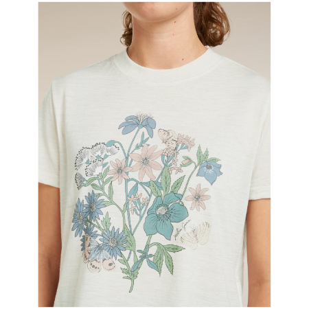 Maglietta da donna Icebreaker Merino 150 Tech Lite SS Crop Tee NZ Flora