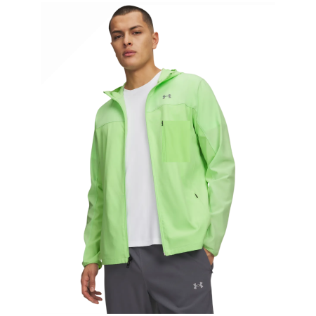 Giacca da uomo Under Armour Velociti Pro Storm Jacket verde chiaro Lumos Lime / / Reflective