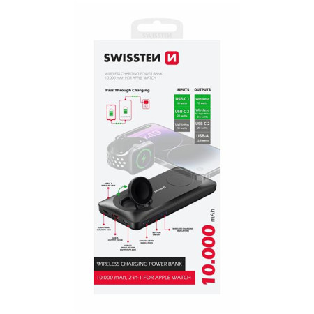 Powerbank Swissten POWER BANK 10000 mAh 2v1