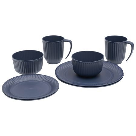 Set di stoviglie Outwell Delish 2 Person Dinner Set blu scuro Navy Night