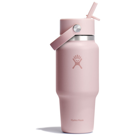 Tazza termica Hydro Flask Wide Flex Straw Travel Bottle 24 Oz rosa chiaro trillium