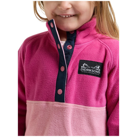 Felpa da bambino Didriksons Monte Kids Half Bu 6 Cactus Pink