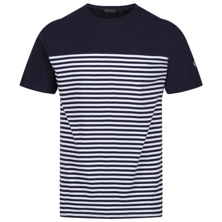 Maglietta da uomo Regatta Shorebay Tee blu scuro Navy/WhitStr