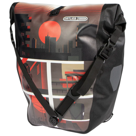 Borsa impermeabile per bicicletta Ortlieb Back-Roller Design rosso Morning Routine