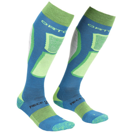 Calzini da uomo Ortovox Ski Rock'n'wool Socks blu/verde BlueSea