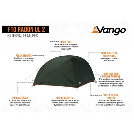 Tenda ultraleggera Force Ten Radon UL 2