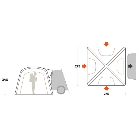 Tenda da tetto per auto Ferrino Wanderer Trunk Tent