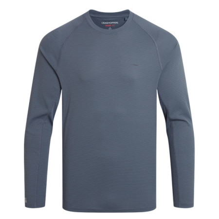 Maglietta da uomo Craghoppers NosiLife SolarShield+ LS T-Shirt grigio scuro Dark Pewter