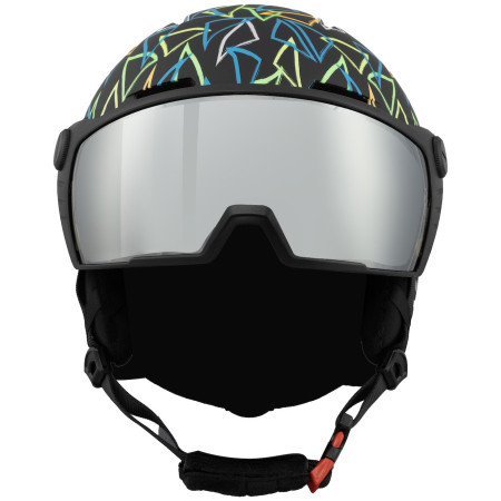 Casco da sci per bambini Blizzard Flash Visor junior ski helmet nero black/multicolor