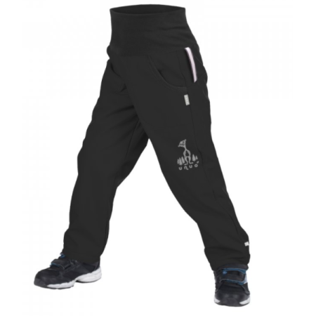 Pantaloni softshell per bambini Unuo Fleece nero