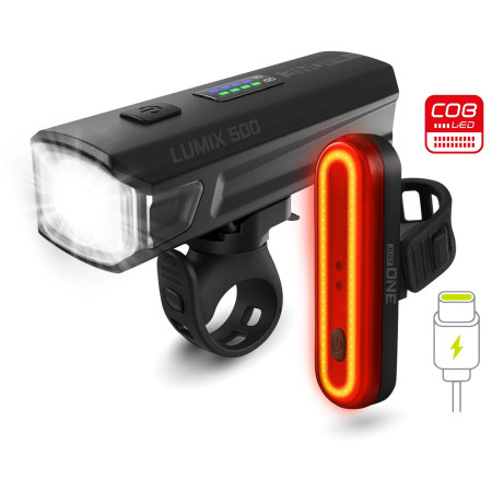 Luci anteriori / posteriori Just One Lumix 500 Set nero