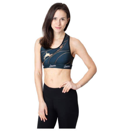 Reggiseno sportivo Drexiss Luxury nero/oro