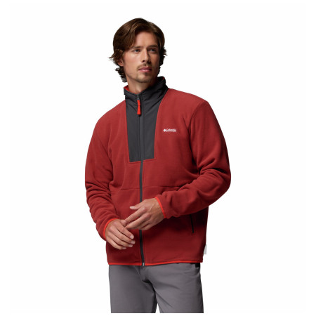 Felpa da uomo Columbia Sequoia Grove™ Ii Fz Fleece rosso Red Oxide, Shark