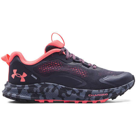 Scarpe da corsa da donna Under Armour W Charged Bandit TR2 grigio/rosso Tempered Steel / Blitz Red / Blitz Red