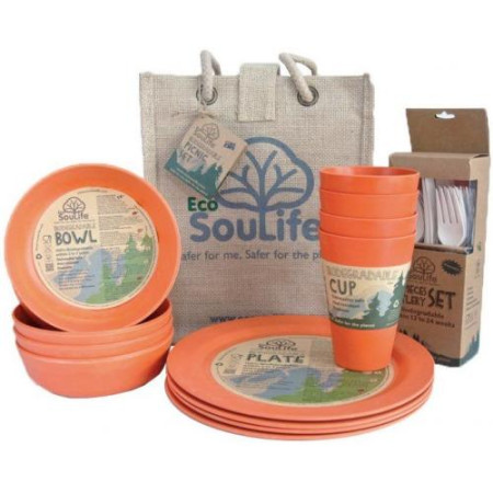 Set da picnic EcoSouLife Piknikový Set EcoSouLife pro 4 arancione