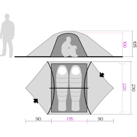 Tenda da trekking Hannah Eagle 2 (2023)