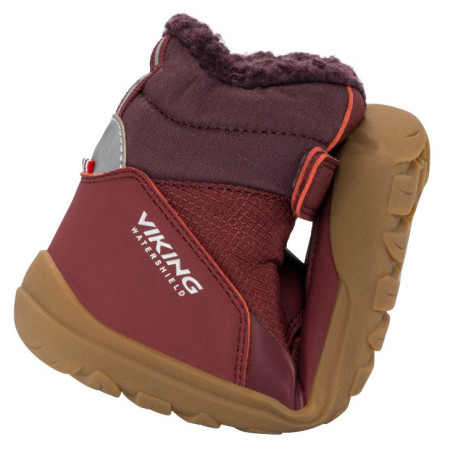 Stivali invernali per bambini Viking Outdoor Footwear Birch Barefoot Warm WP Pull-on Wine