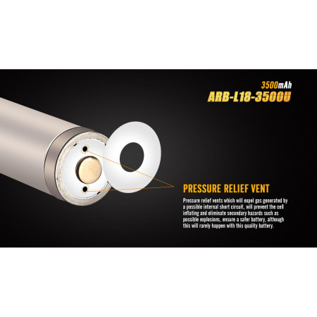 Batterie ricaricabili Fenix 18650 3500 mAh USB Li-ion