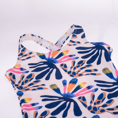 Costume da bagno per bambini Aquawave Salava Jr - Summer Beige Flower Print