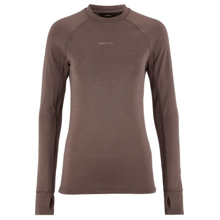 Maglietta sportiva da donna Craft Wool Comfort Rn LS W marrone Brown