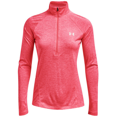 Maglietta sportiva da donna Under Armour Tech 1/2 Zip - Twist 2022 rosa Cerise / Pink Lemonade / Metallic Silver