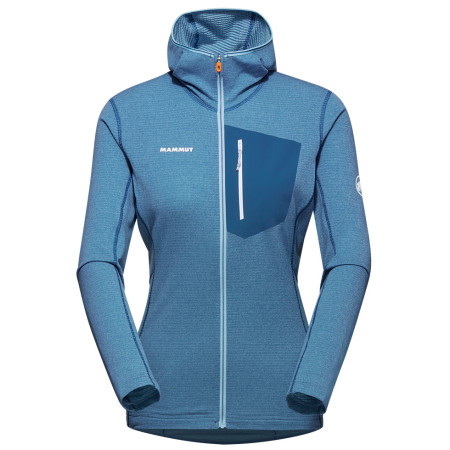 Felpa tecnica da donna Mammut Aenergy Light ML Hooded Jacket Women 2023 azzurro Cool Blue-Deep Ice