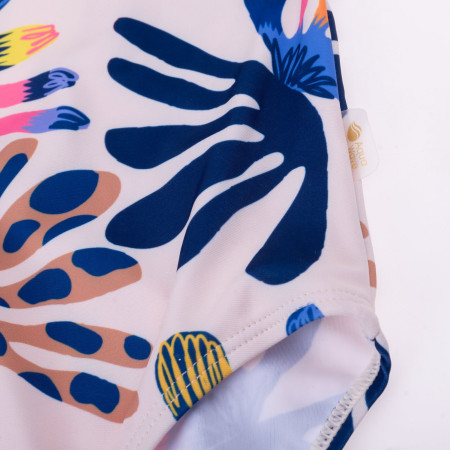 Costume da bagno per bambini Aquawave Salava Jr - Summer Beige Flower Print