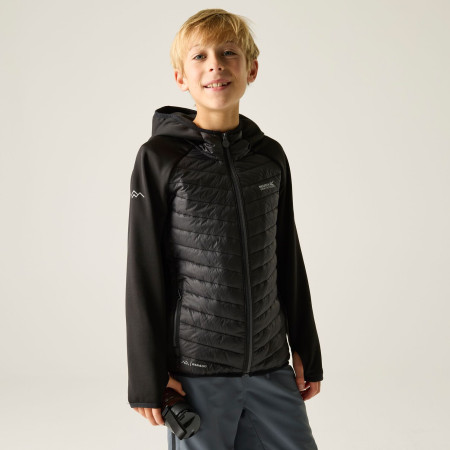 Giacca da bambino Regatta Junior Andreson Hybrid Black/Sealgr