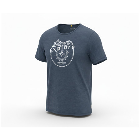 Maglietta da uomo Devold Active Explore Tee Man blu scuro Night