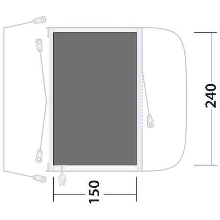 Telo sottotenda Outwell Footprint Santa Monica Air