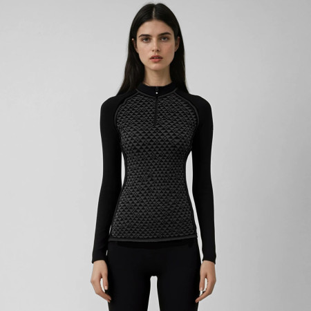 Maglietta sportiva da donna Zulu Merino 240 Zip Long