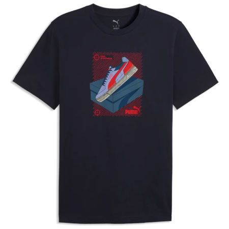 Maglietta da uomo Puma Graphic Tee blu scuro New Navy