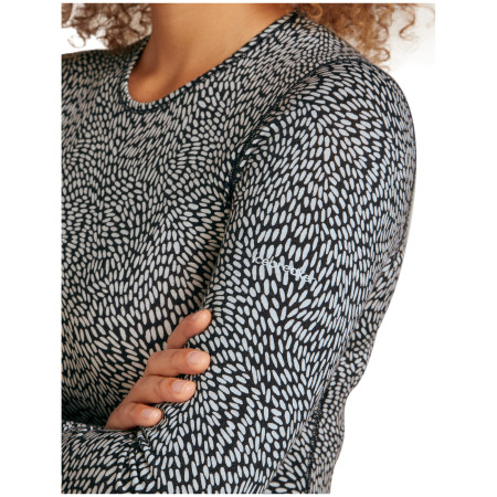 Maglietta sportiva da donna Icebreaker Women Merino 200 Oasis LS Crewe Flock Forms AOP