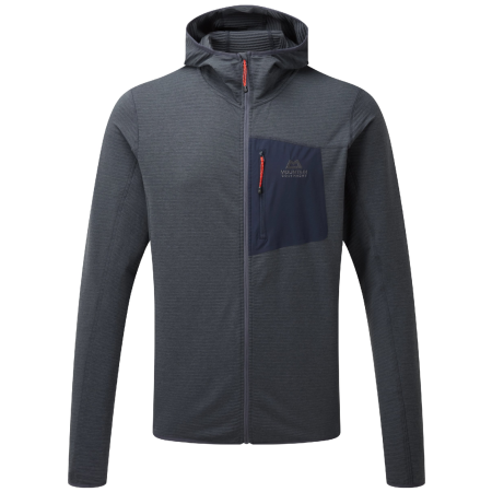 Felpa funzionale da uomo Mountain Equipment Lumiko Hooded Jacket grigio scuro Ombre Blue/Cosmos