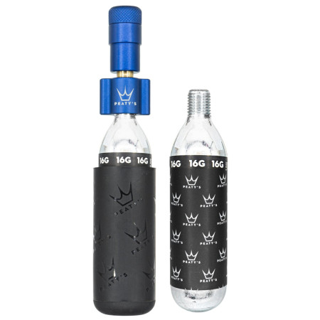Pompa di bicicletta Peaty´s Holeshot Co2 Pumpa + Bombičky 2 Ks - Road & Gravel blu scuro Navy