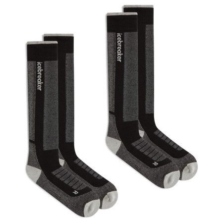 Calzini da uomo Icebreaker Men Mer Ski+ Medium OTC 2 Pack nero/grigio Blk/Ether/Graph