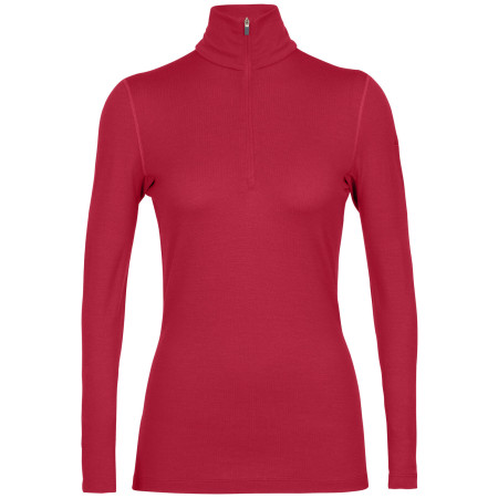 Maglietta sportiva da donna Icebreaker 260 Tech LS Half Zip bordeaux cherry