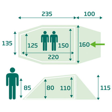Tenda da trekking Loap Ohio 2
