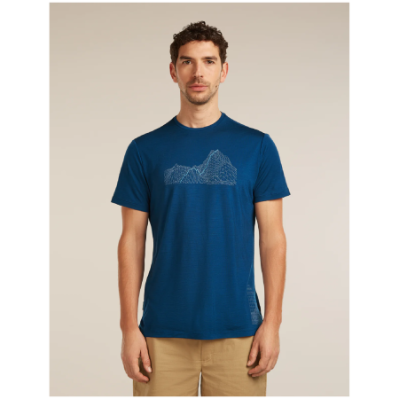 Maglietta funzionale da uomo Icebreaker Merino Blend 125 Cool-Lite™ Sphere SS Tee Beta blu ATLANTIS