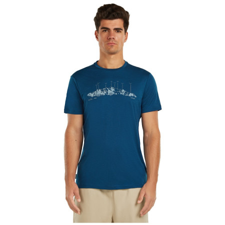 Maglietta da uomo Icebreaker Men Merino 150 Tech Lite SS Tee The Peaks