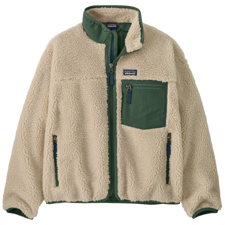 Felpa da bambino Patagonia K's Retro-X Jacket beige/verde Dark Natural w/Canopy Green
