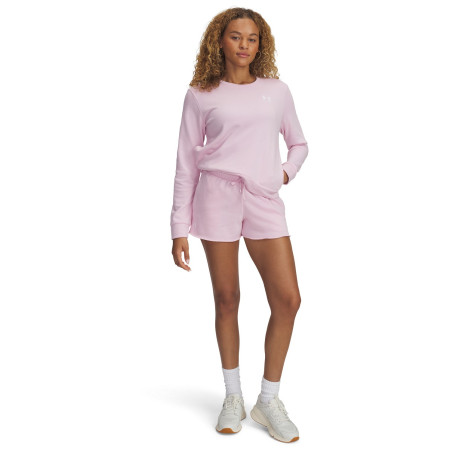 Pantaloncini da donna Under Armour Rival Terry Short rosa Prime Pink / / White