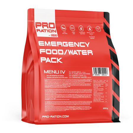 Piatto principale Adventure Menu Emergency food/water pack, Menu IV rosso red